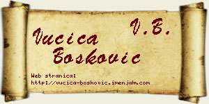 Vučica Bošković vizit kartica